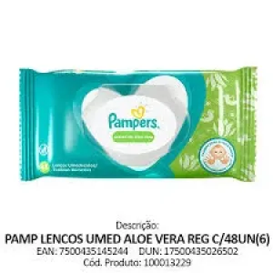 LENCOS UMEDECIDOS PAMPERS AROMA DE ALOE VERA C/48