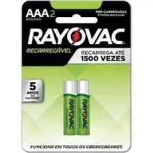 PILHA RAYOVAC RECARREGAVEL AAA2