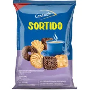 BISCOITO CASAREDO SORTIDO CHOCOLATE E BAUNILHA 500GR