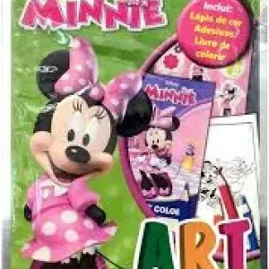 LIVRO DE COLORIR MINNIE ART PACK C/LAPIS DE COR E ADESIVOS