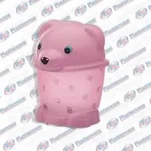 LIXEIRA PLASTICO ADOLETA BEBE URSO ROSA BEBE  2.6L