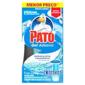 DESINFETANTE PATO GEL ADESIVO MARINE REFIL MENOR PRECO 38GR