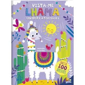LIVRO P/COLORIR E ATIVIDADES LHAMA C/+100 ADESIVOS