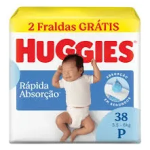 FRALDA HUGGIES TRIPLA PROTECAO MEGUINHA P C/38