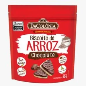 BISCOITO DE ARROZ CHOCOLATE DACOLONIA 50GR