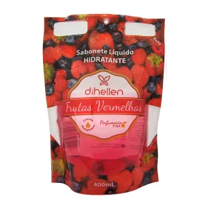 SABONETE LIQUIDO DIHELLEN FRUTAS VERMELHAS REFIL 400ML