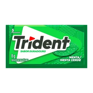 GOMA DE MASCAR TRIDENT MENTA VERDE 8G C/5