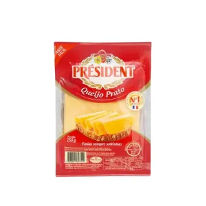 QUEIJO PRATO PRESIDENT FATIADO 150GR
