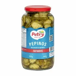 PEPINO EM CONSERVA PETRY  FATIADOS 440GR