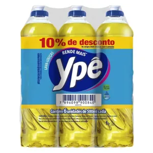 KIT LAVA LOUCAS YPE NEUTRO/AMARELO C/6 500ML