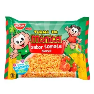 MACARRAO INSTANTANEO NISSIN TURMA DA MONICA TOMATE SUAVE 85G