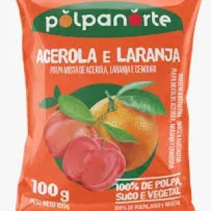 POLPA POLPANORTE ACEROLA E LARANJA  100GR