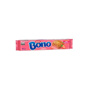 BISCOITO BONO RECHEADO SABOR MORANGO 90G