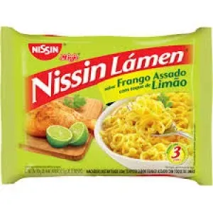 MACARRAO INSTANTANEO NISSIN LAMEN FRANGO ASSADO C/LIMAO 85G
