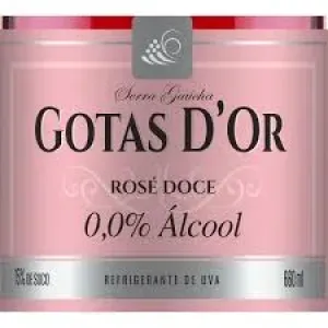 REFRIGERANTE DE UVA S/ALCOOL GOTAS GARIBALDI ROSE 660ML