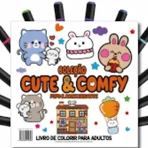 LIVRO PARA COLORIR CUTE & COMFY ADULTOS