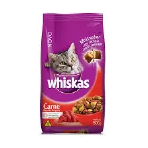RACAO GATOS WHISKAS CARNE 500G