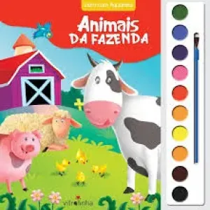 LIVRO ANIMAIS DA FAZENDA C/AQUARELA VITROLA