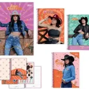 CADERNO ESPIRAL CART CD ANA CASTELO 10M 160F