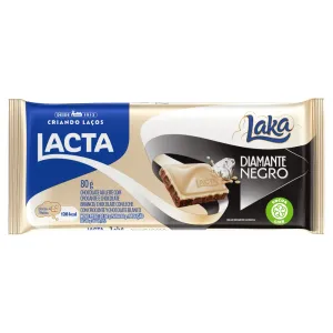 BARRA DE CHOCOLATE LACTA DIAMANTE NEGRO 80G