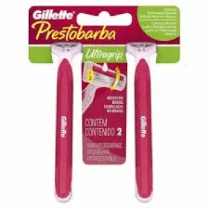 APARELHO DEPILATORIO GILLETTE PRESTOBARBA ULTRAGRIP C/ALOE VERA C/1UN