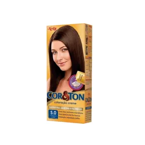 COLORACAO CREME COR E TON CASTANHO CLARO 5.0
