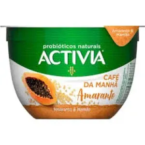 IOGURTE ACTIVIA CAFE DA MANHA PROBIOTICOS AMARANTO E MAMAO 170G