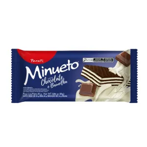 WAFER PARATI MINUETO CHOCOLATE E BAUNILHA 81GR