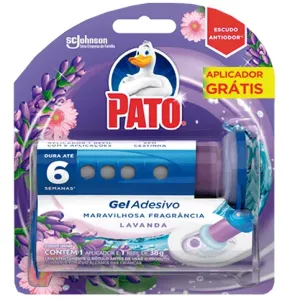 DESINFETANTE PATO GEL ADESIVO C/APLICADOR E REFIL LAVANDA