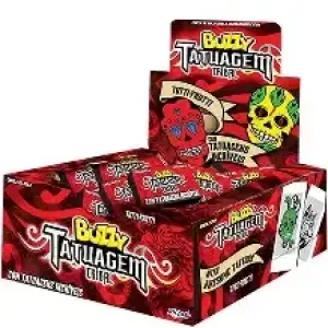 CHICLE BUZZY TRIBAL TUTTI FRUTTI C/ TATUAGEM 360GR