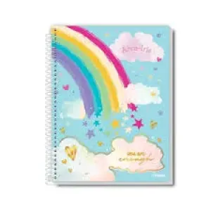 CADERNO CD CREDEAL ARCO IRIS 80F 1M