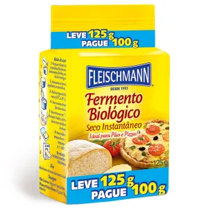 FERMENTO FLEISCHMANN BIOLOGICO SECO LEVE125G  PAGUE100G
