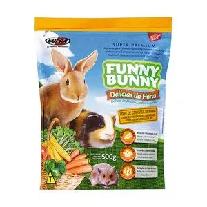 RACAO P/COELHOS FUNNY BUNNY DELICIAS DA HORTA 500G