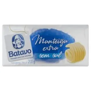 MANTEIGA BATAVO EXTRA SEM SAL 200GR