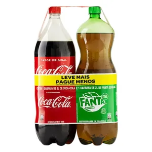 KIT REFRIGERANTE COCA COLA + FANTA GUARANA 2L