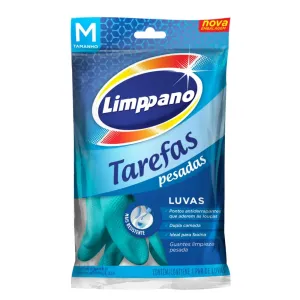 LUVA DE LATEX LIMPPANO TAREFAS PESADAS AZUL M