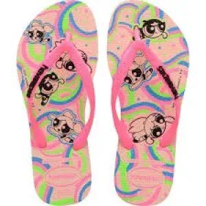 HAVAIANAS KIDS SLIM POWERPUFF GIRLS ROSA BALLET N27/28