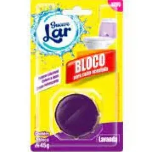 DESINFETANTE BLOCO P/CAIXA ACOPLADA SUAVE LAR LAVANDA 45G