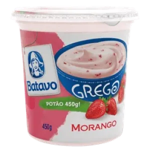 IOGURTE GREGO BATAVO MORANGO 450GR