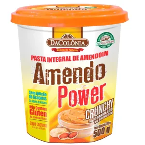 PASTA DE AMENDOIM DACOLONIA AMENDOPOWER CRUNCHY  GRANULADO 500GR