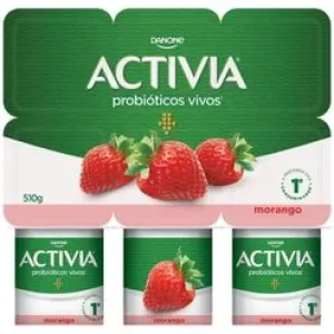 IOGURTE ACTIVIA DANONE PROBIOTICOS VIVOS MORANGO 510GR