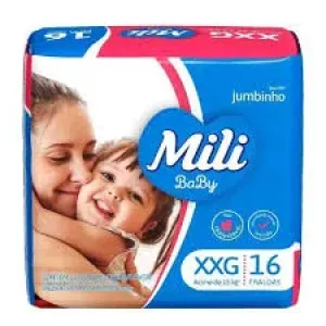 FRALDA MILI JUMBINHO ULTRA SECO XXG C/16