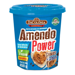 PASTA DE AMENDOIM DACOLONIA AMENDOPOWER C/COOKIES E CREAM  500GR