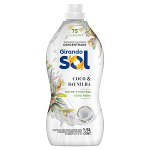 AMACIANTE DE ROUPA GIRANDO SOL CONCENTRADO COCO BAUNILHA 1,500L