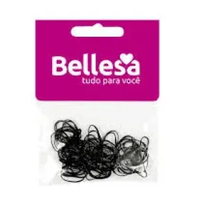 ELASTICO BELLESA SILICONE PRETO P/ CABELO