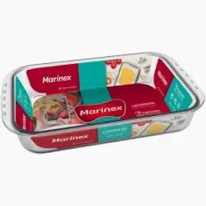 ASSADEIRA VIDRO MARINEX RETANGULAR 5L