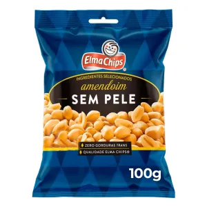 AMENDOIM ELMA CHIPS S/PELE 100G